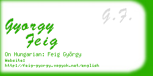 gyorgy feig business card